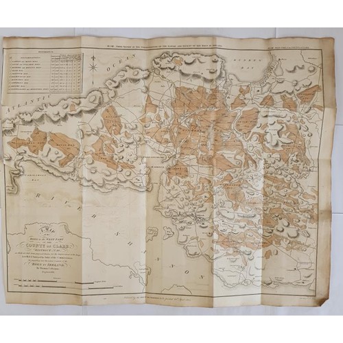 629 - [Large format historic Bog Map] A Map of the Bogs in the West Part of the County of Clare. District ... 