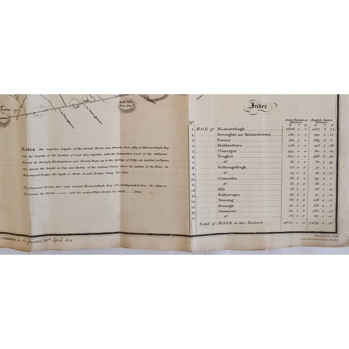 630 - [Large format historic Bog Map] A Survey Comprising Part of the County of Kildare and Detached Parts... 