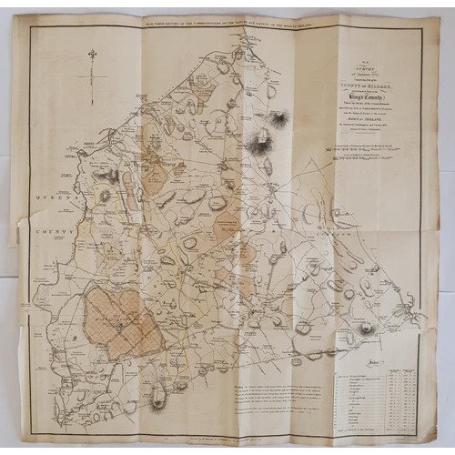 630 - [Large format historic Bog Map] A Survey Comprising Part of the County of Kildare and Detached Parts... 