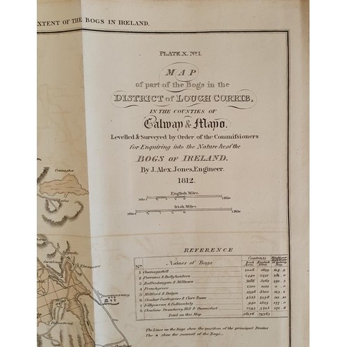 631 - [Large format historic Bog Map] Map of the Bogs in the District of Lough Corrib in the Counties of G... 