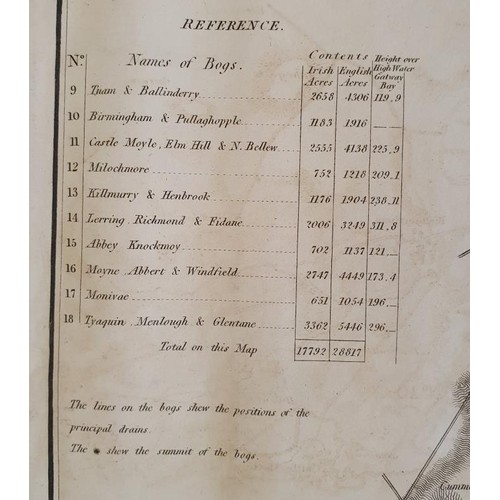 632 - [Large format historic Bog Map] Map of the Bogs in the District of Lough Corrib in the County of Gal... 