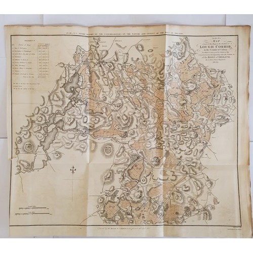 632 - [Large format historic Bog Map] Map of the Bogs in the District of Lough Corrib in the County of Gal... 