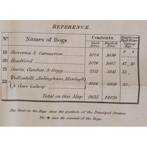 633 - [Large format historic Bog Map] Map of the Bogs in the District of Lough Corrib in the County of Gal... 