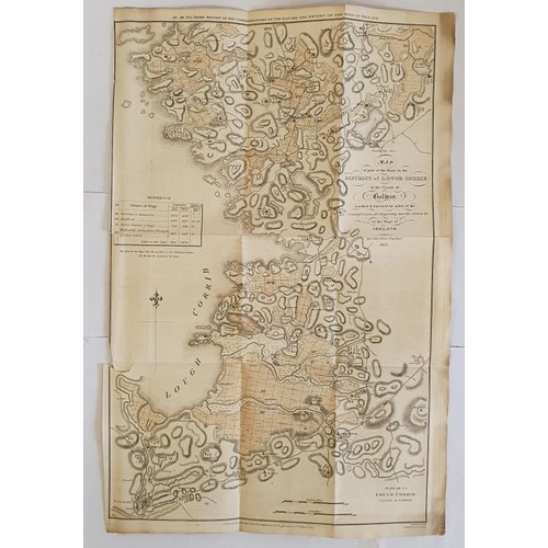 633 - [Large format historic Bog Map] Map of the Bogs in the District of Lough Corrib in the County of Gal... 