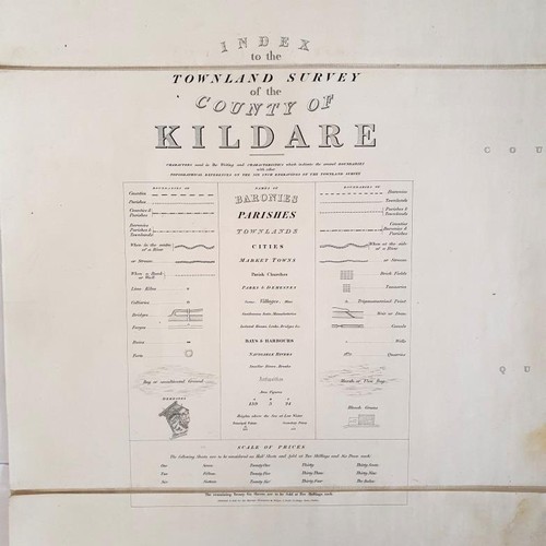 638 - Index Map for the Townland Survey of the County of Kildare. Manuscript date 21 Nov 1839 and initiall... 