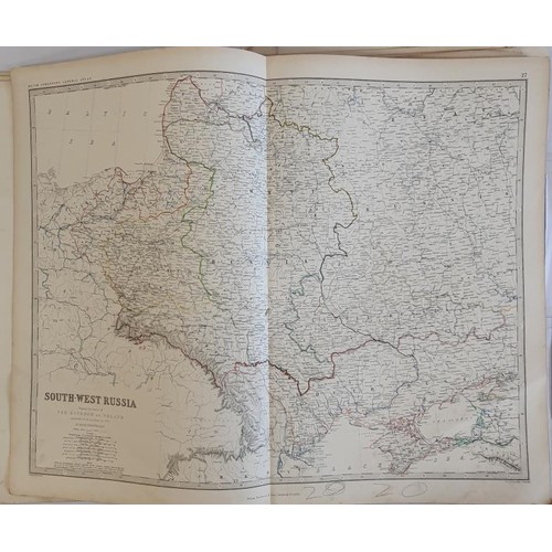 639 - Keith Johnston's General Atlas. Lacks title page, boards etc.. Contains complete maps as follows - T... 