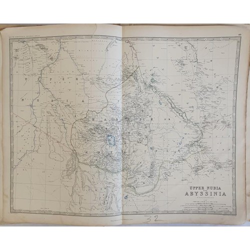 639 - Keith Johnston's General Atlas. Lacks title page, boards etc.. Contains complete maps as follows - T... 