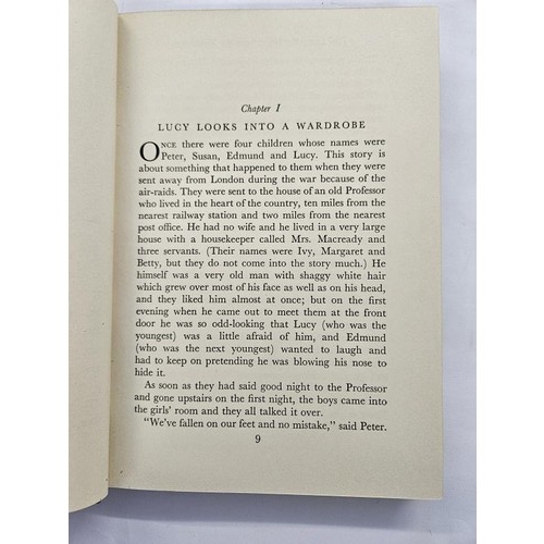 194 - C. S. Lewis, The Lion, the Witch and the Wardrobe. Stated First Edition, First Printing; near fine c... 