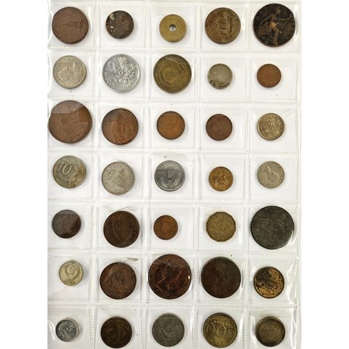 29 - 10 Sheets of Irish and World Coins, c300