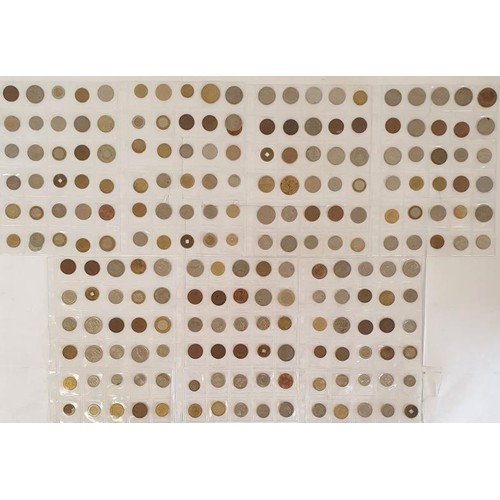 30 - 7 Sheets of Irish and World Coins, c.180