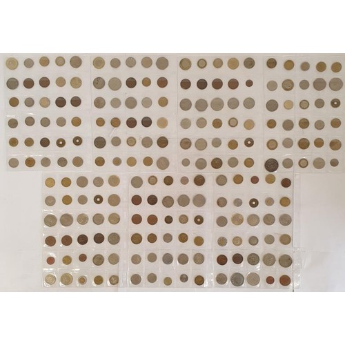 31 - 7 Sheets of Irish and World Coins, c.210