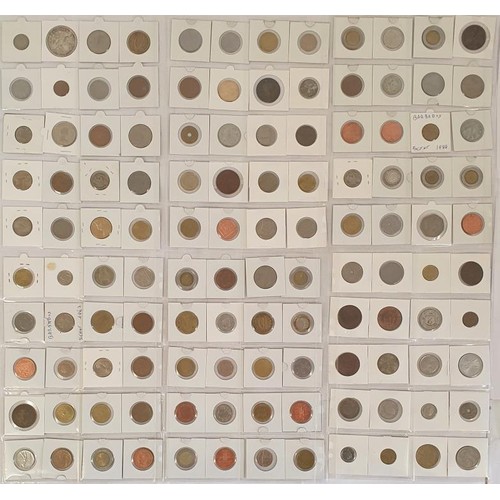 32 - 6 Sheets of Irish and World Coins, c.120