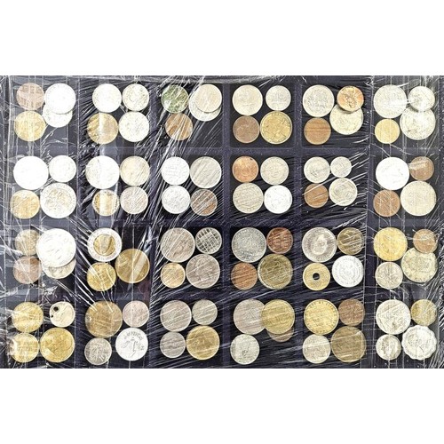 39 - Five Trays of Irish and World Coins, c.300+