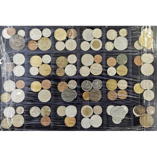 39 - Five Trays of Irish and World Coins, c.300+