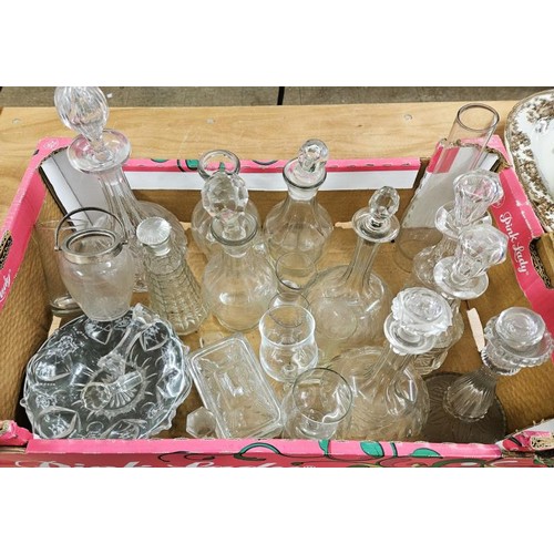 337 - Collection of Glasswares with decanters etc.