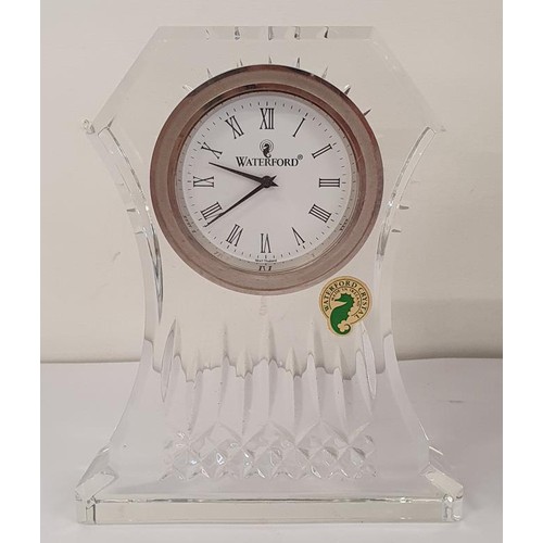 345 - Waterford Crystal Mantle Clock, c.6.75in, in original box