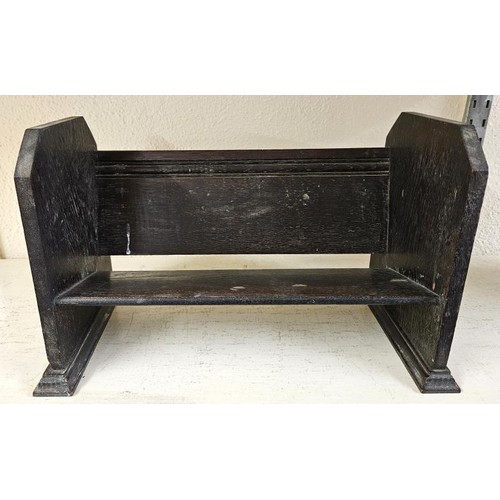 362 - Edwardian Oak Book Trough, c.15in wide, 9.5in tall