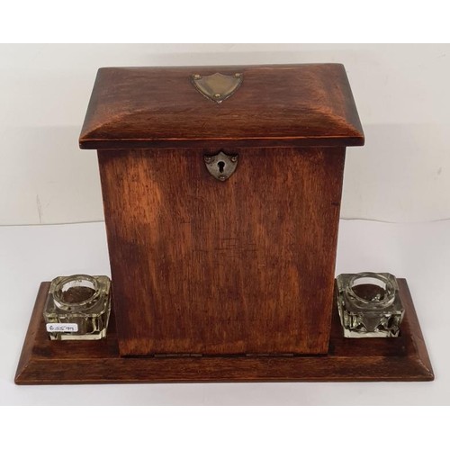 367 - Edwardian Oak Stationery Box