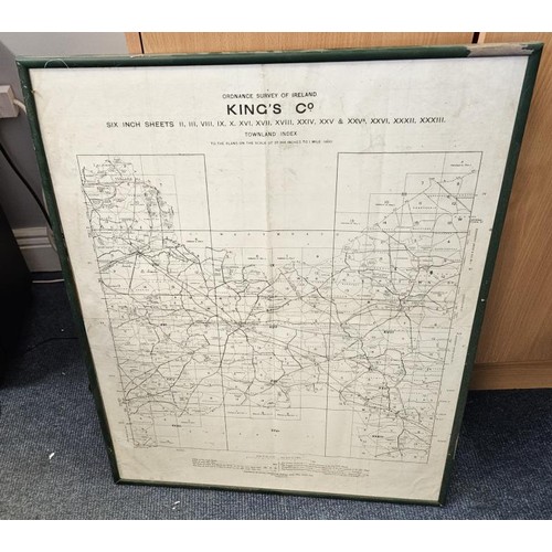 418 - Framed Map of the King's County, c.1915