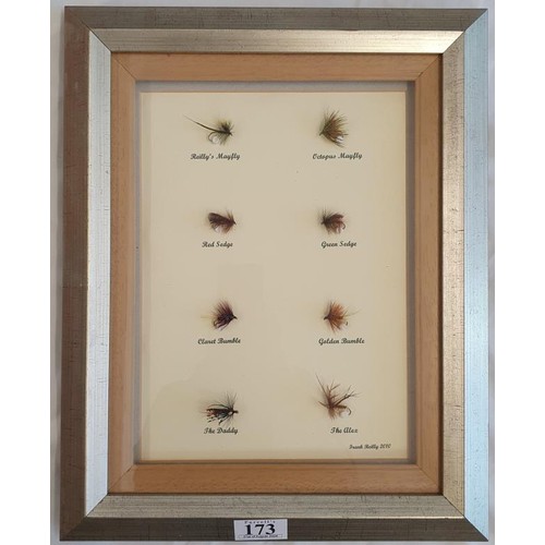 173 - Framed Collection of Specimen Fishing Flies by Frank Reilly, 2010