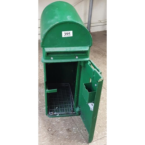 395 - Reproduction Green P&T Postbox, c.20in tall, 8in wide