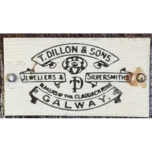 405 - Early 20th Century Oak Cased Wall Clock with T. Dillon, Galway badge inside