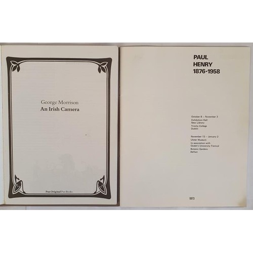 80 - George Morrison. An Irish Camera. 1979. 1st. Fine photographs and Exhibition catalogue - Paul Henry ... 