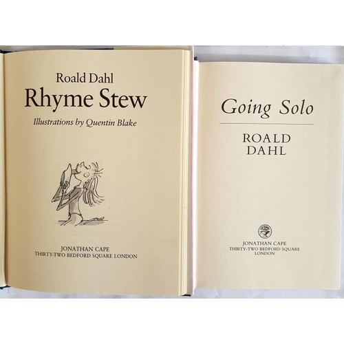 137 - Rhyme Stew, Roald Dahl, 1989, Jonathan Cape, First Edition, First Printing, with Dust Jacket. Going ... 