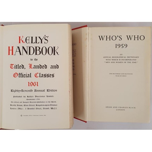 220 - Kelly's Handbook 1961 H/B and Who's Who 1959 H/B (2)