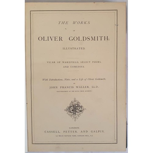 229 - Oliver Goldsmith. The Works. Illustrated By J.F. Wallace. 1880. Quarto Illustrated. Contemporary hal... 