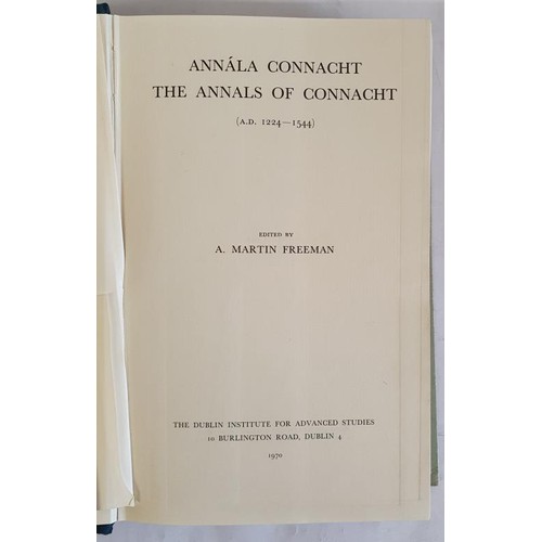 368 - Annala Connacht.the Annals of Connacht a d 1224-1544 A Martin Freeman Published by The Dublin Instit... 