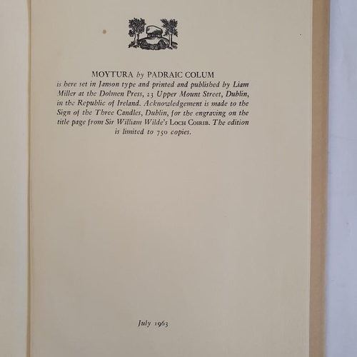 707 - Moytura Padraic Colum Published by The Dolmen Press, 1963. First Edition First Printing limited to 7... 