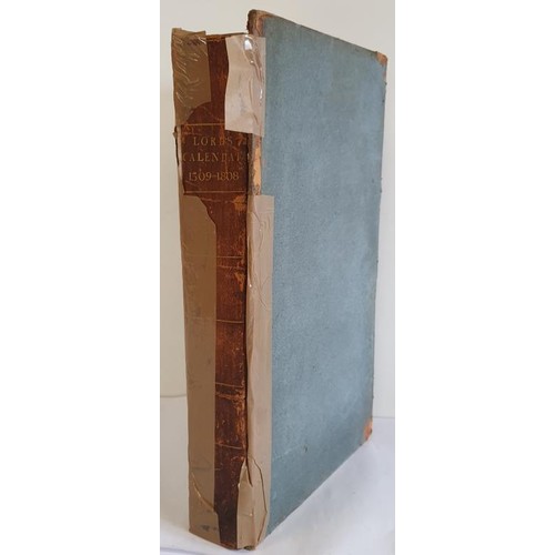 729 - Calendar of the Journal of the House of Lords. Large folio, 782 pages; detached but temporary covers... 