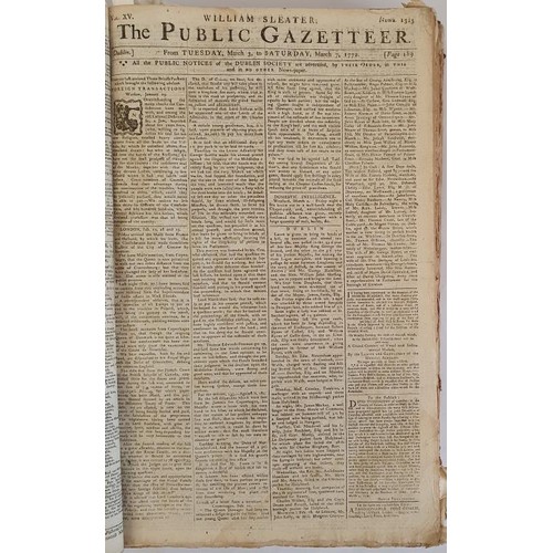 730 - William Sleater’s The Public Gazetteer. January 21, 1772 - August 31, 1773; bound with The Pub... 