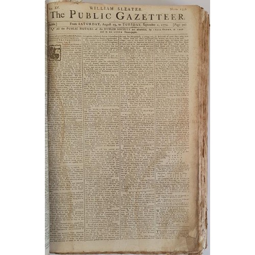 730 - William Sleater’s The Public Gazetteer. January 21, 1772 - August 31, 1773; bound with The Pub... 