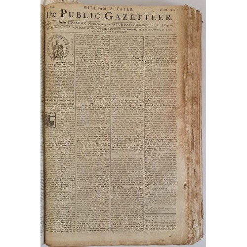 730 - William Sleater’s The Public Gazetteer. January 21, 1772 - August 31, 1773; bound with The Pub... 