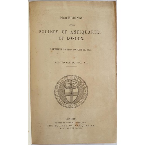 770 - Proceedings of the Society of Antiquaries of London: Vol 2, Vol 3, 1856; New series: Vol iii, (1864-... 