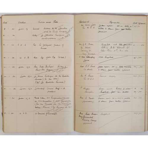 776 - Irish Library Manuscript Books: Such as List of Borrowers Names and addresses from C L S for 1923; B... 