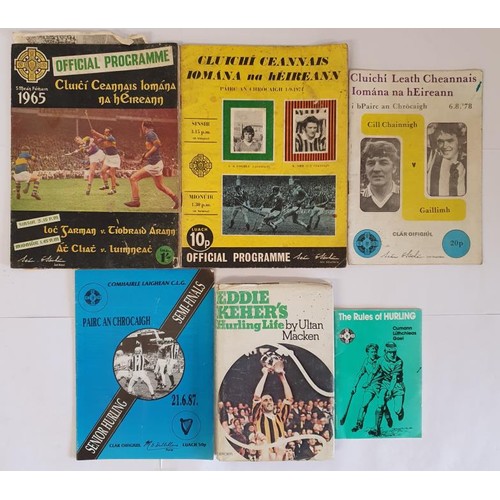 96 - GAA Interest. Hurling. All Ireland Programme, 1965. Wexford/Offaly. All Ireland Programme, 1974. Lim... 