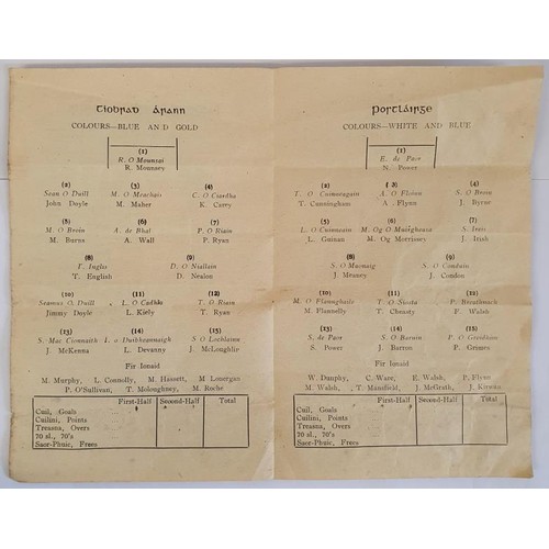 98 - GAA: Munster Hurling Championship Finals 1963, Souvenir Programme. Tipperary V Waterford with 2 page... 