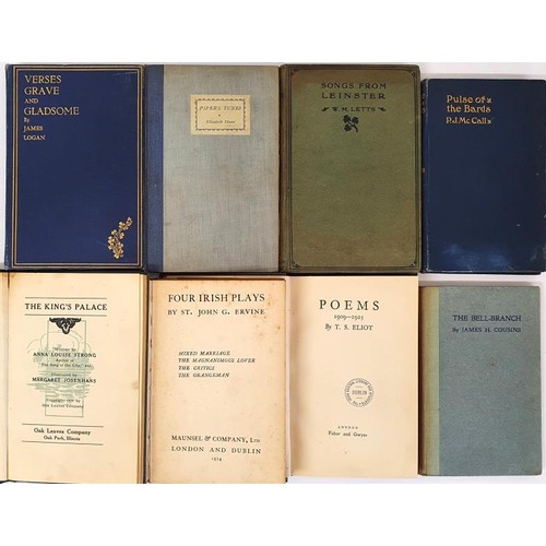 121 - T.S. Eliot, Poems, 1909-1925, 1928, library h/c. A. L. Strong with ills by Marg Josenhans, 1908, sma... 