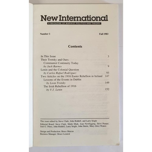 162 - 1916 Rebellion, Lenin & Trotsky’s writings] In ‘New International’. No. 1, 198... 