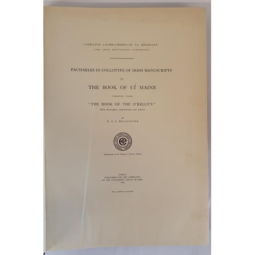 164 - The Book of Ui Maine otherwise called The Book of the O'Kelly's edited by R.A.S. MacAlister. introdu... 