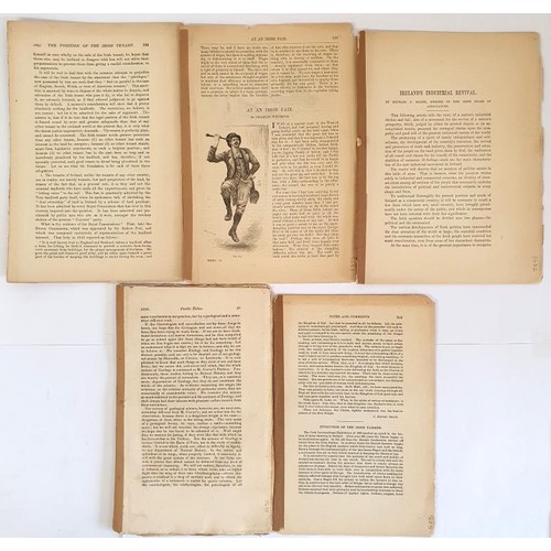 182 - Social affairs: 5 articles on Irish peasantry, tenants, fairs, etc, 1822 to 1895 extracted from cont... 