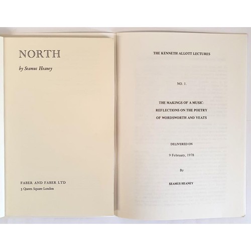 584 - Heaney, Seamus North, 1975, first edition, paperback issue (published simultaneously in cloth and pa... 