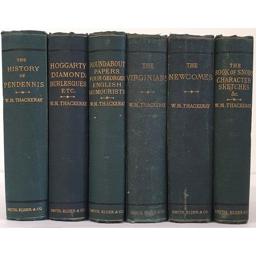 731 - The Works of W.M. Thackeray, 6 vols in matching green cloth, 8vo, vg: 1873-1876: The History of Pend... 