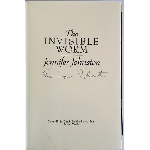 764 - Jennifer Johnston Collection: This Is Not A Novel SIGNED , 2002, 1st Ed; The Invisible Worm SIGNED 1... 