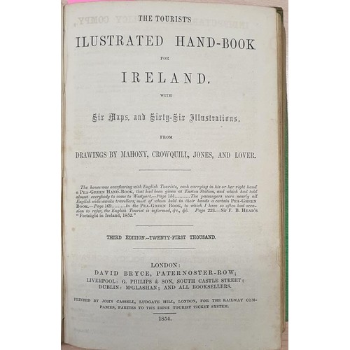 186 - The Tourist Illustrated Handbook  by Mahony Crowquill, Jones and Lover. London. 1854. Folding maps a... 