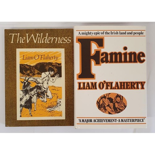 101 - [books signed by Liam O’Flaherty]. Famine. 1979 and The Wilderness. 1978. both books published... 