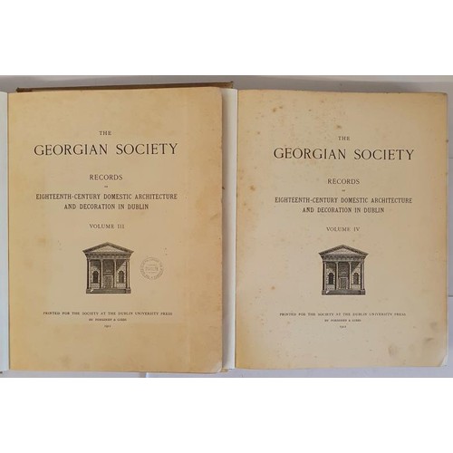 110 - The Georgian Society Records of Eighteenth Century Domestic Architecture and Decoration in Ireland V... 